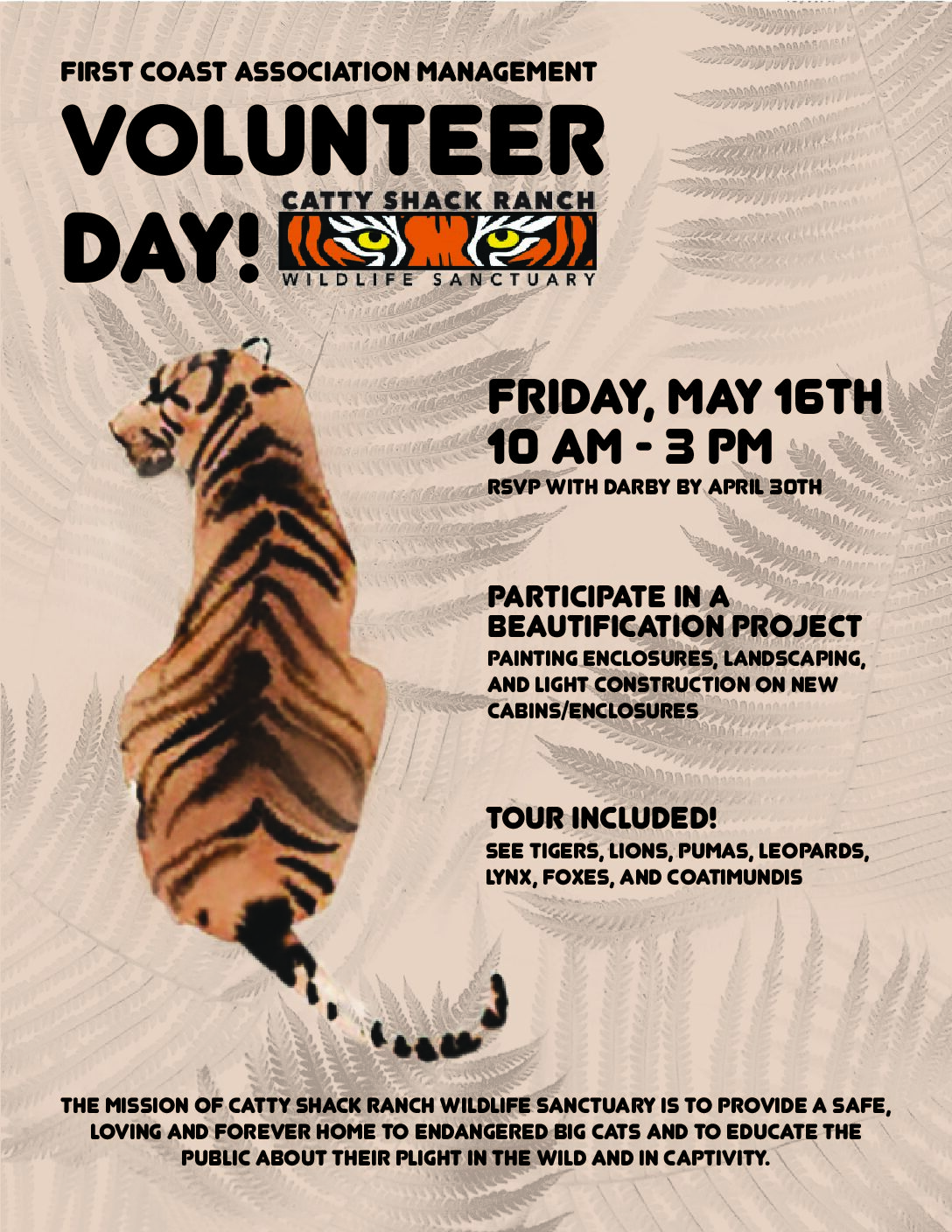 Catty Shack Ranch Volunteer Day Flyer